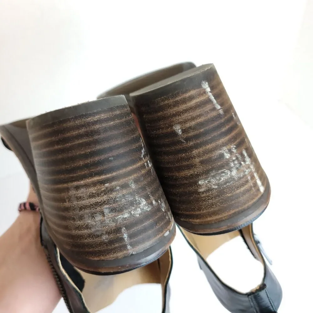 Lucky Brand Sz 10 Womens Chunky Heel Ankle Strap Braided Sandals Dress Shoes... - Picture 9 of 10